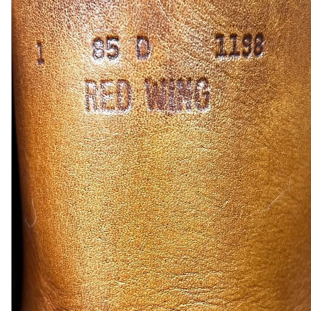 Vintage Red Wing 1198 Pecos Brown Leather Soft Toe Western Boot Size 8.5 D